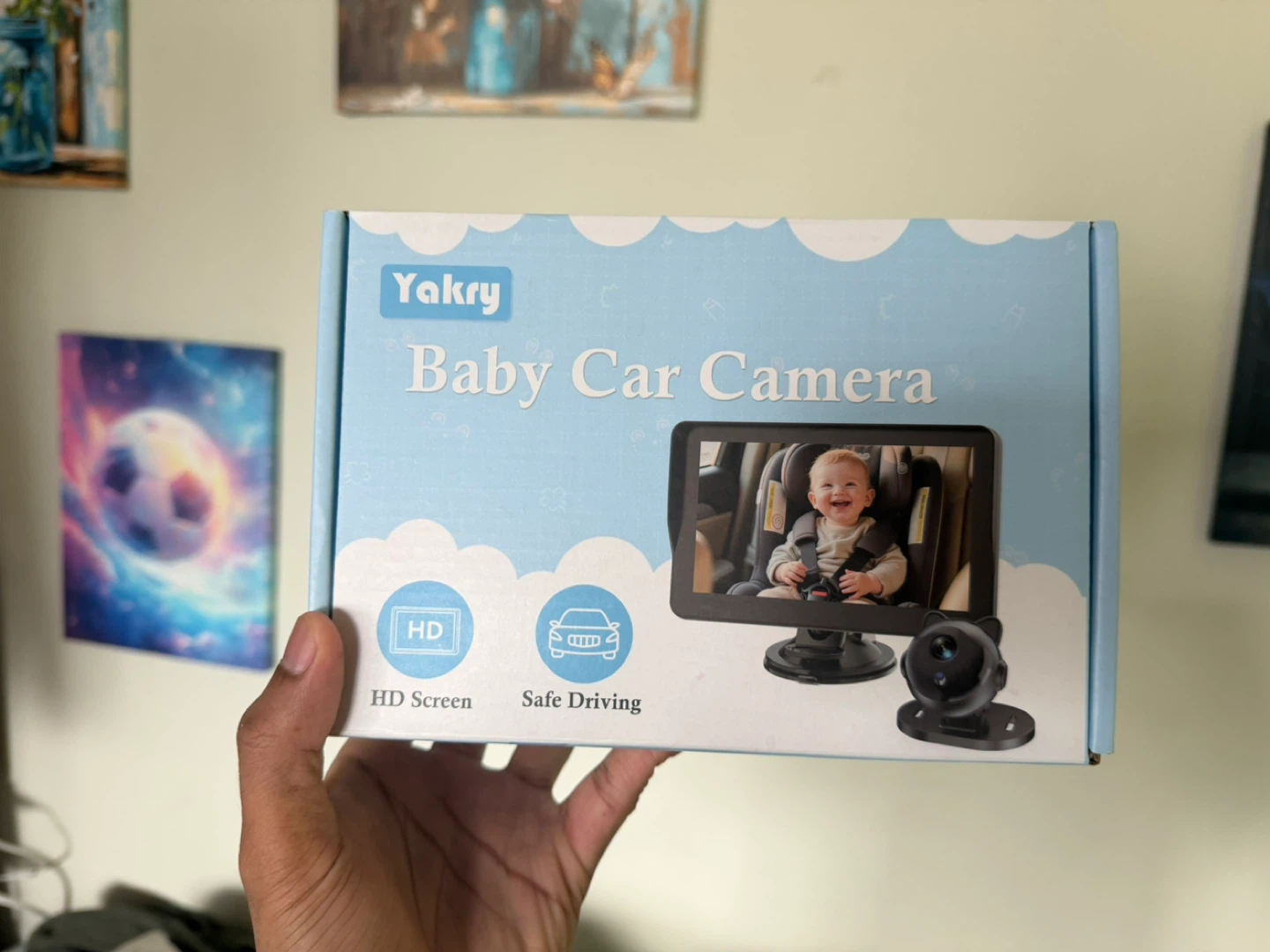 BNIB Yakry Baby Car Camera with 7.2-Inch HD Screen