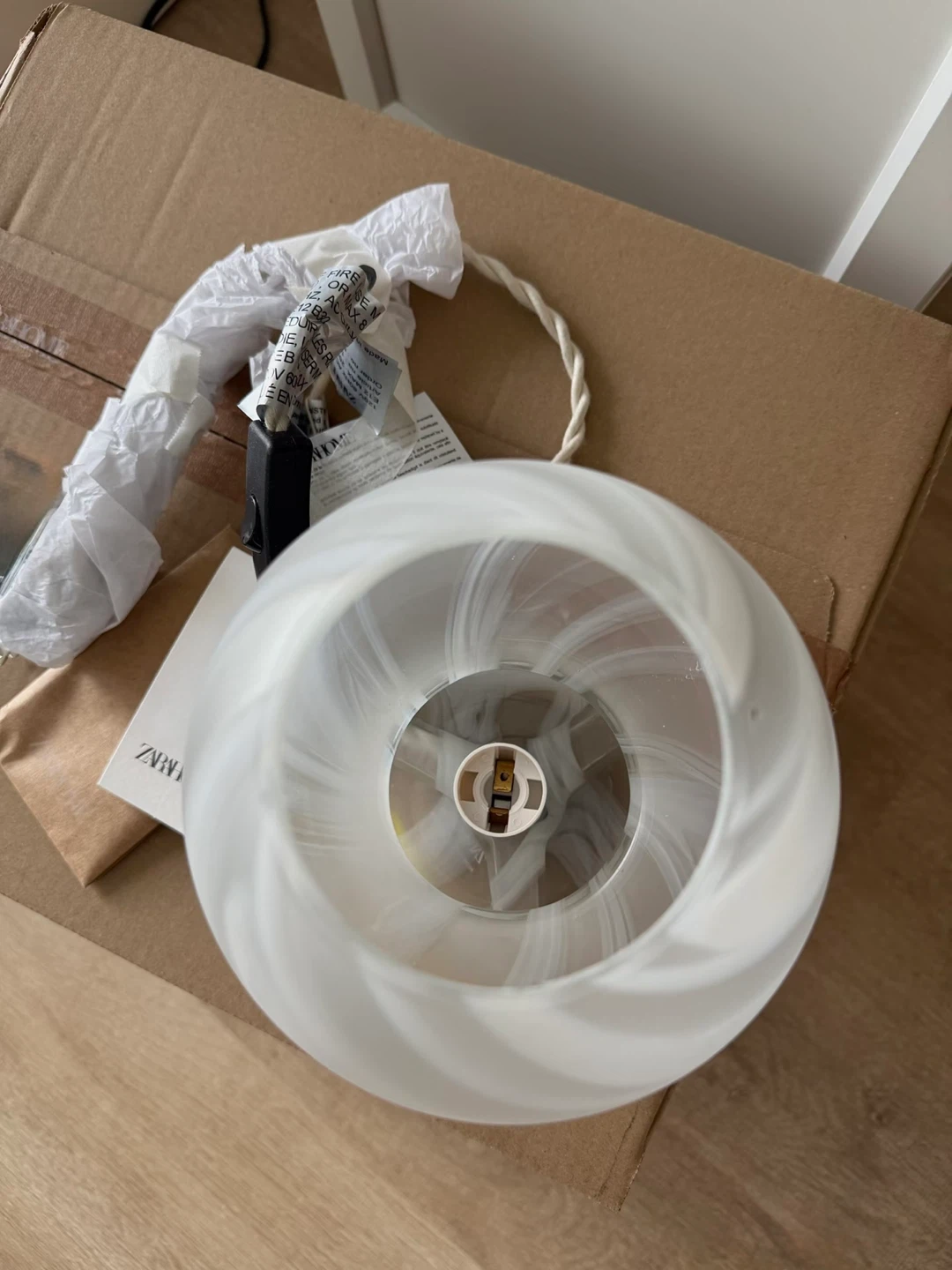 💡 Brand New Zara Home Glass Mushroom Table Lamp - photo 3