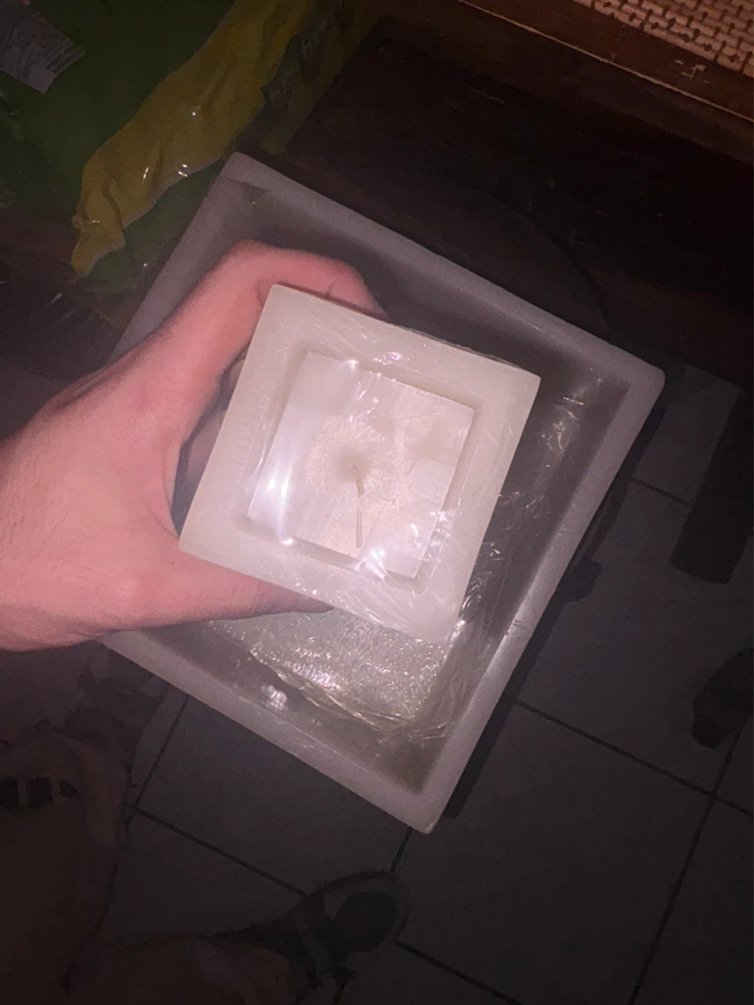 Square White Pillar Candle - photo 2
