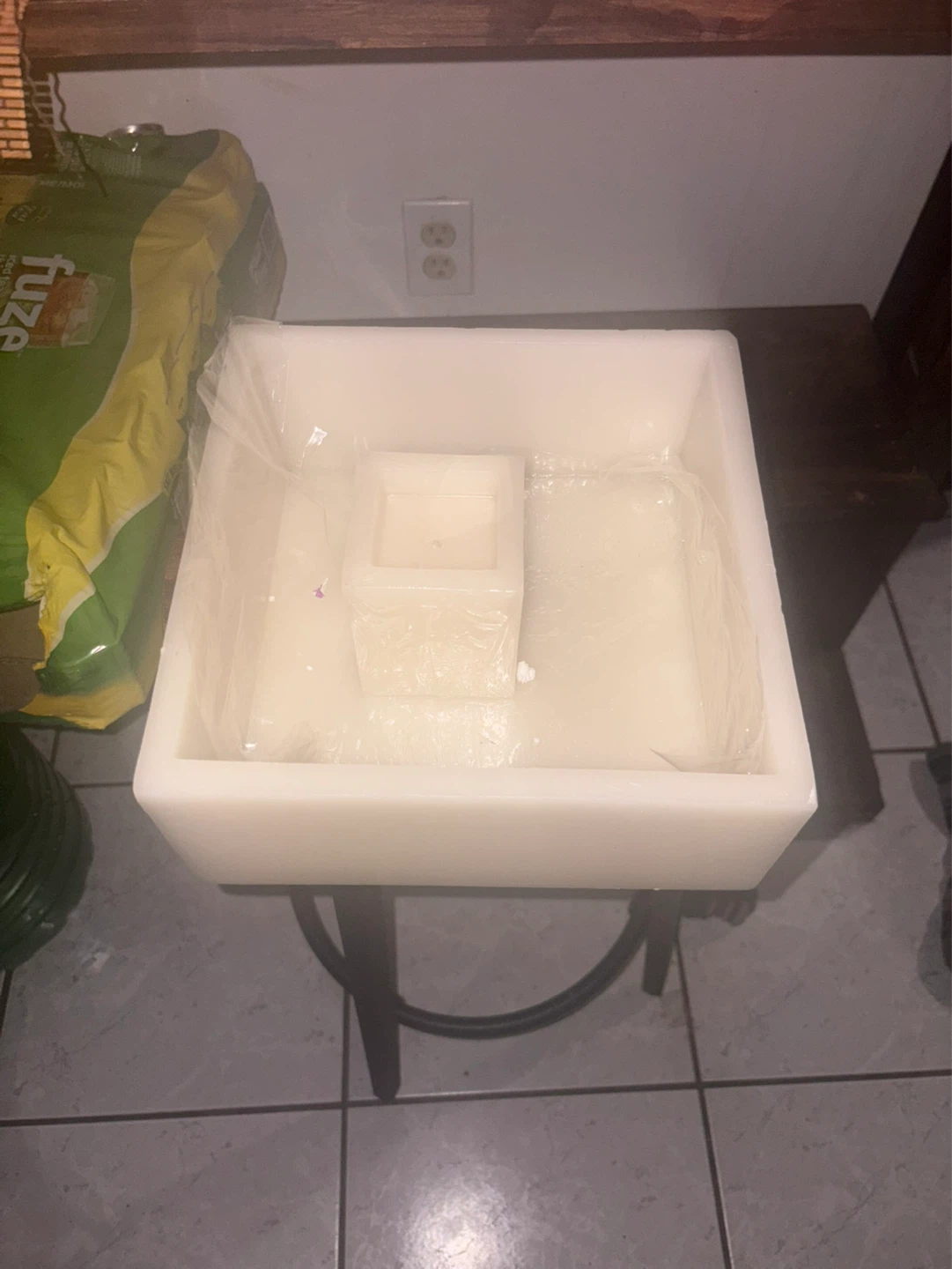 Square White Pillar Candle - photo 4
