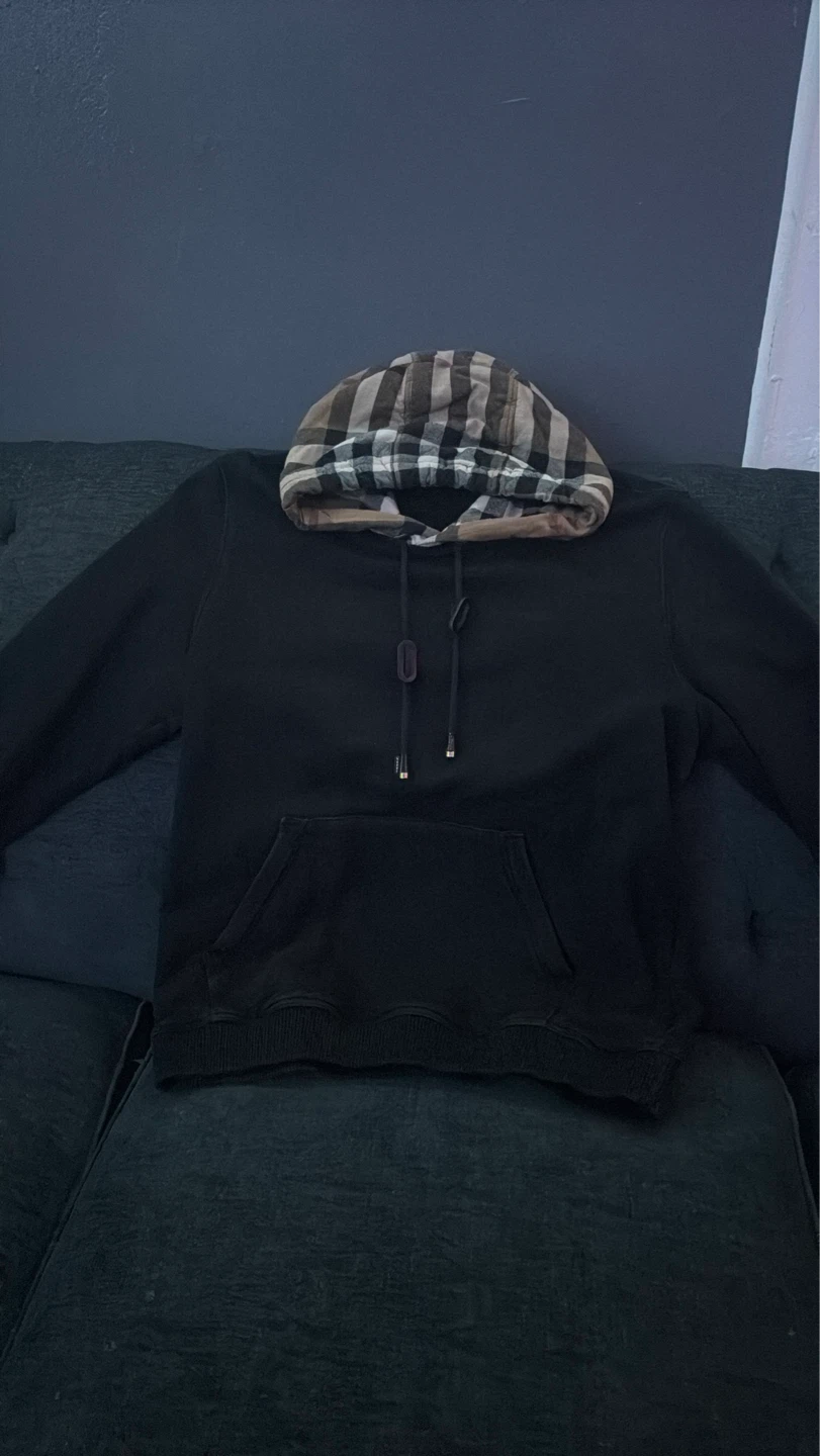 Burberry Black Check Hoodie