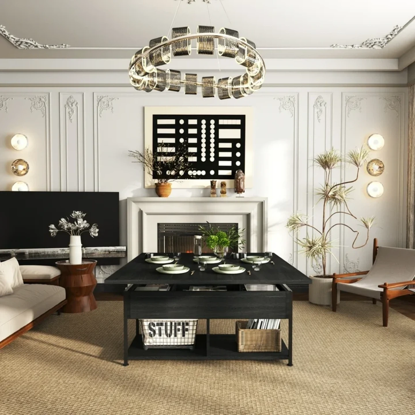 Bla Brenae Lift Top Coffee Table w/ Storage by Latitude Run - photo 2