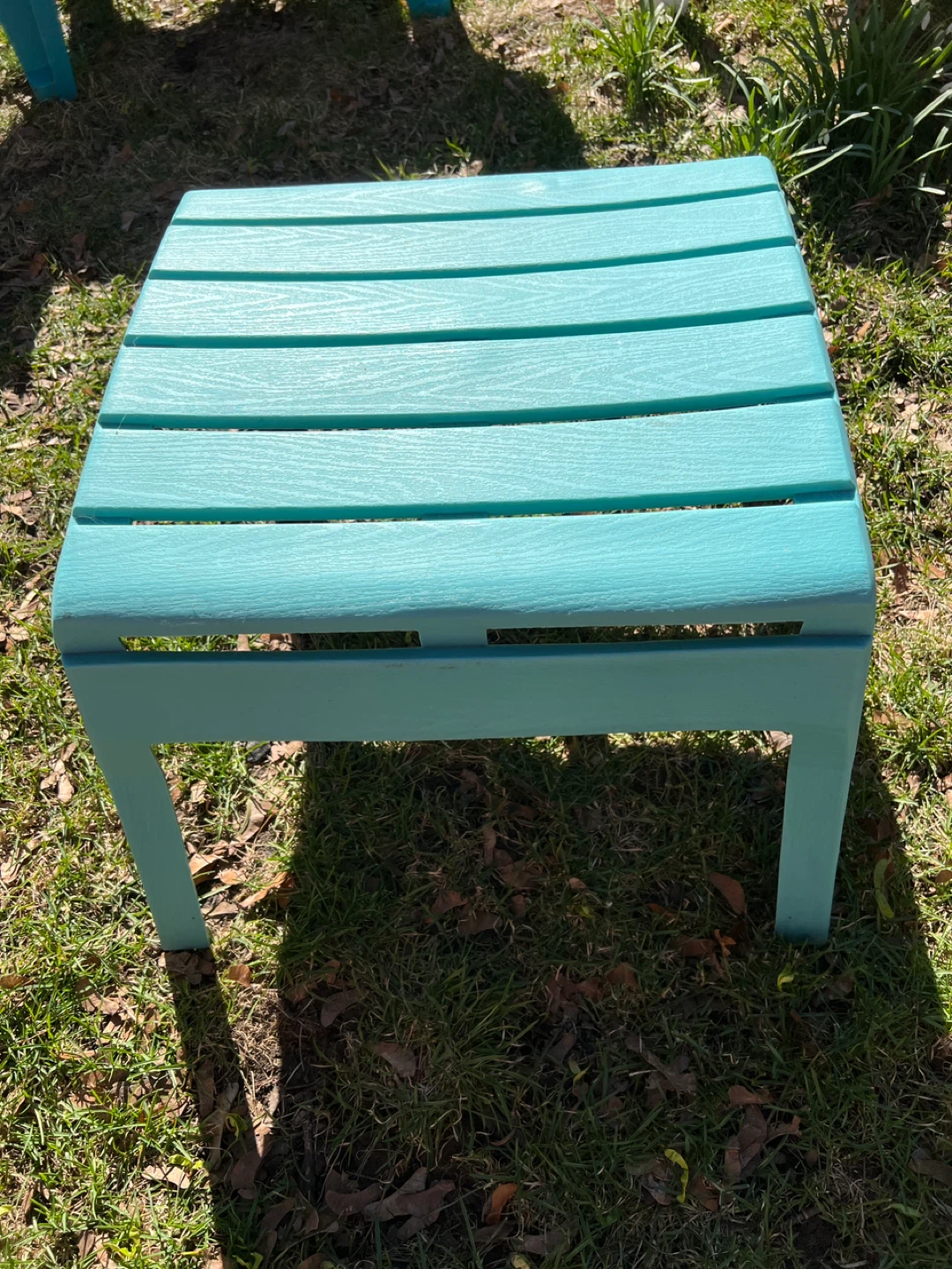 Teal Outdoor Footrest