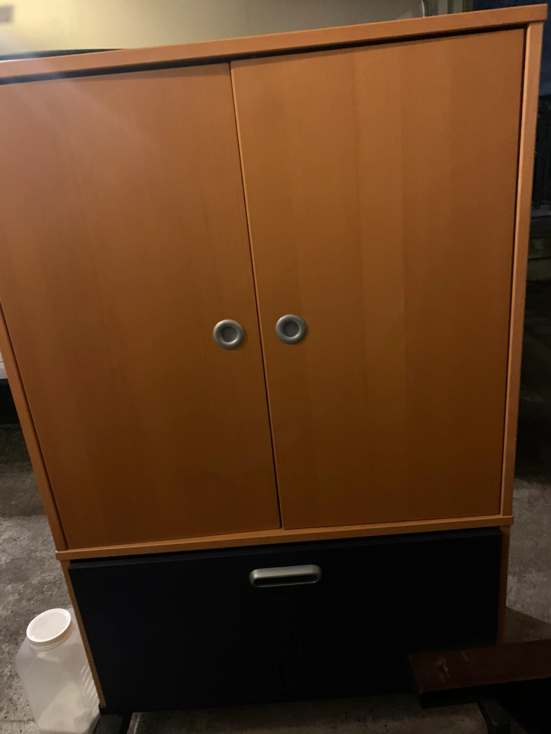 Wooden storage cabinet with drawer - photo 2