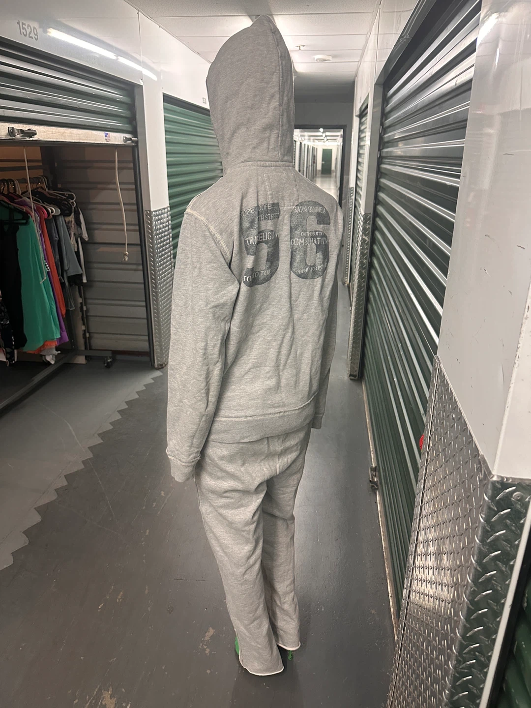 True Religion Grey Hoodie and Sweatpants Set