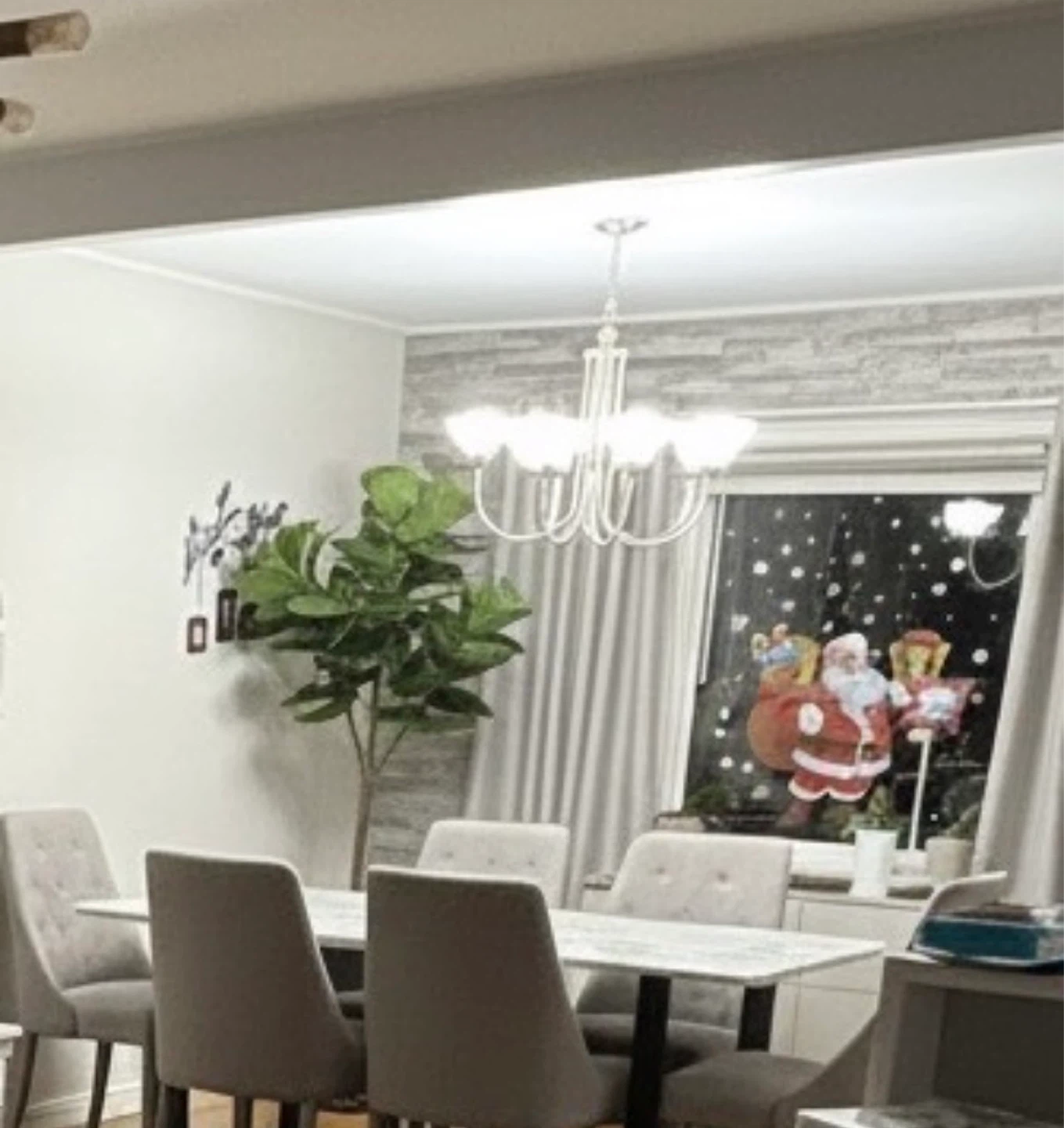 5-Light Brushed Nickel Chandelier with Frosted Glass Shades - photo 3