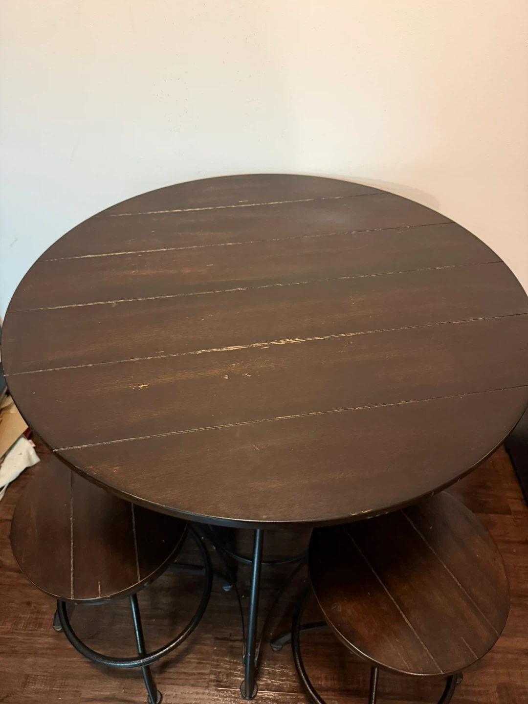 Round Bar Height Table with 4 Stools - photo 3