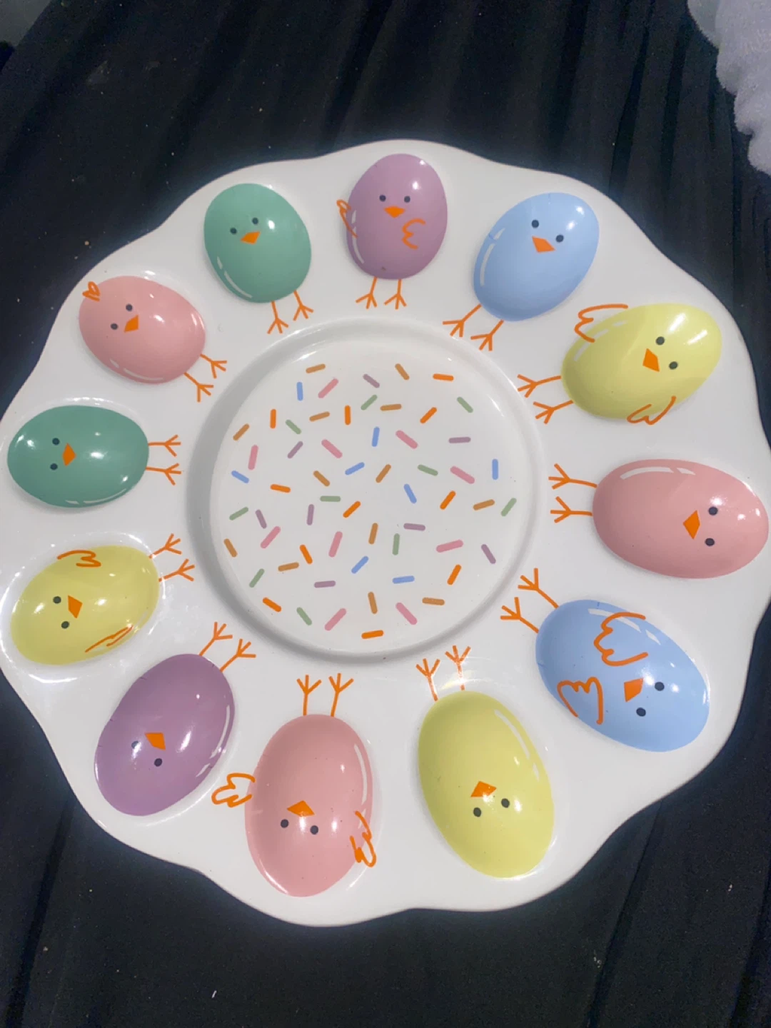 Festive Egg Dish New With Tags Ceramic