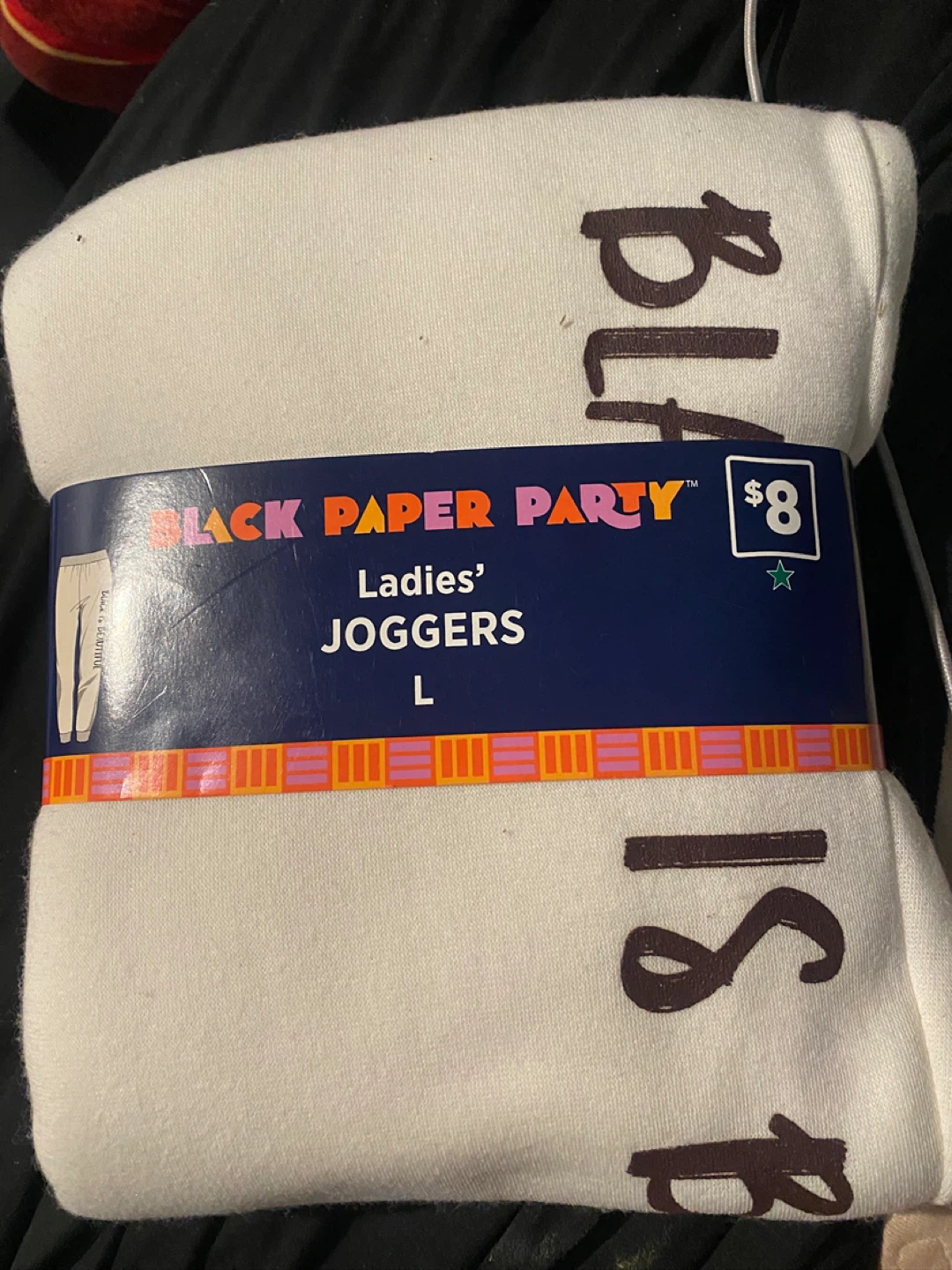 Black Paper Party Ladies' Joggers - Size L - photo 5