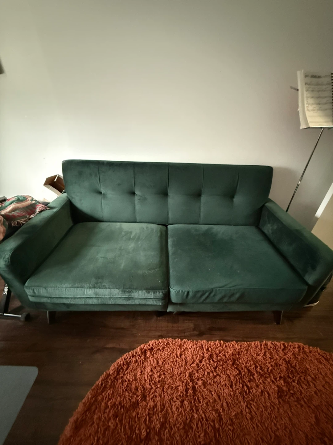 Green Velvet Sofa