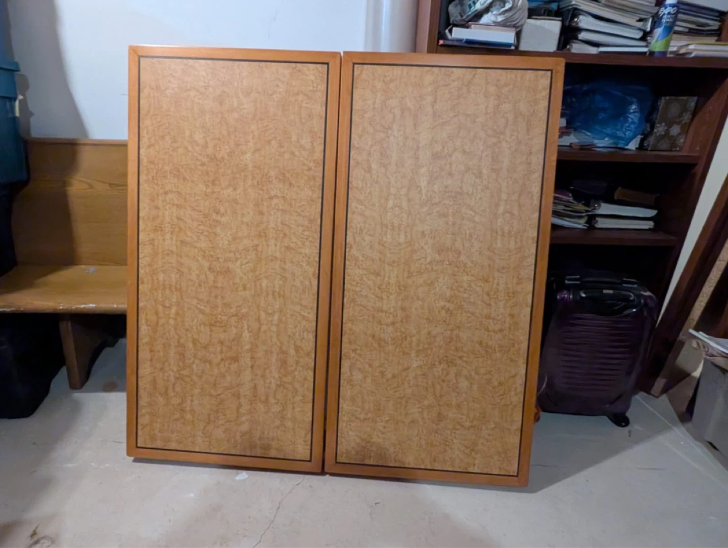 Burl wood cabinet, with Whiteboard