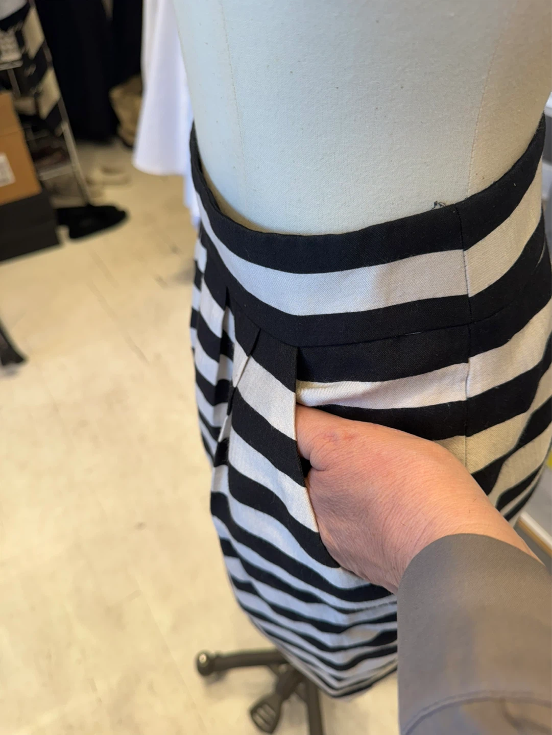 Black and White Striped Skirt - photo 2