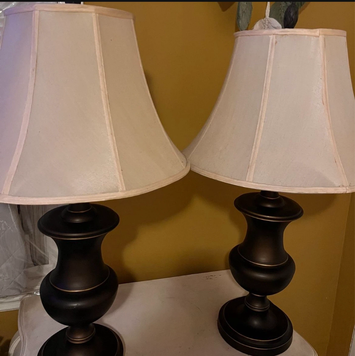 Lamps -Set of 2  Bronze/Brown Including Shade