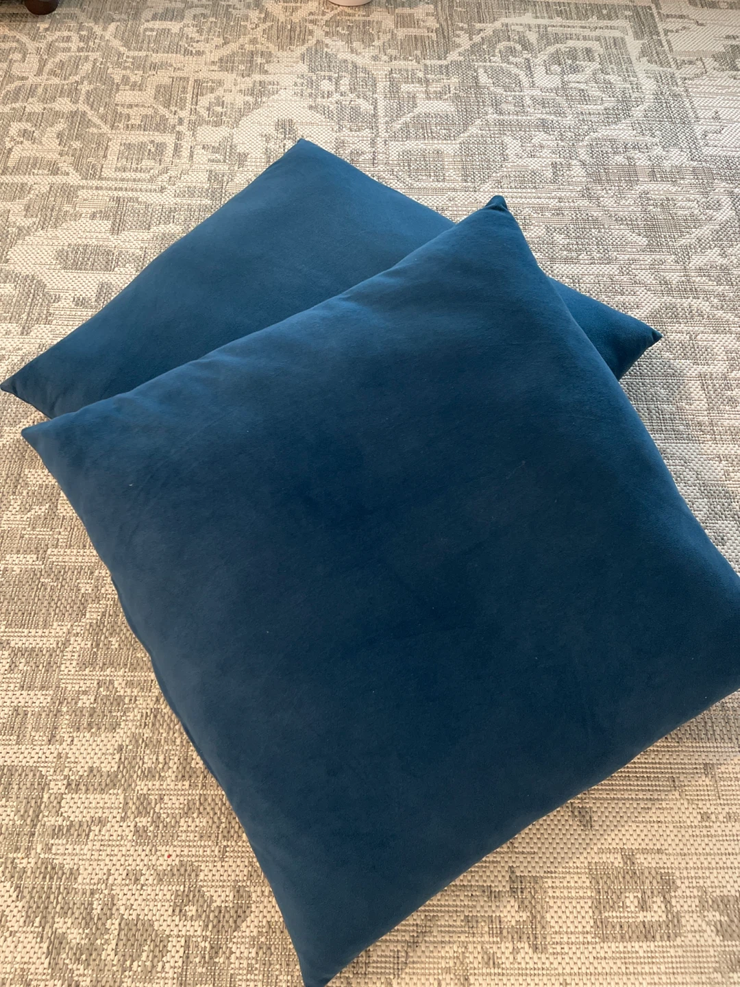 2 Deep Teal Velvet Throw Pillows