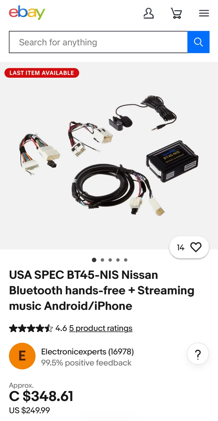 USA SPEC BT45-NIS Bluetooth Music & Phone Interface for Nissan - photo 4