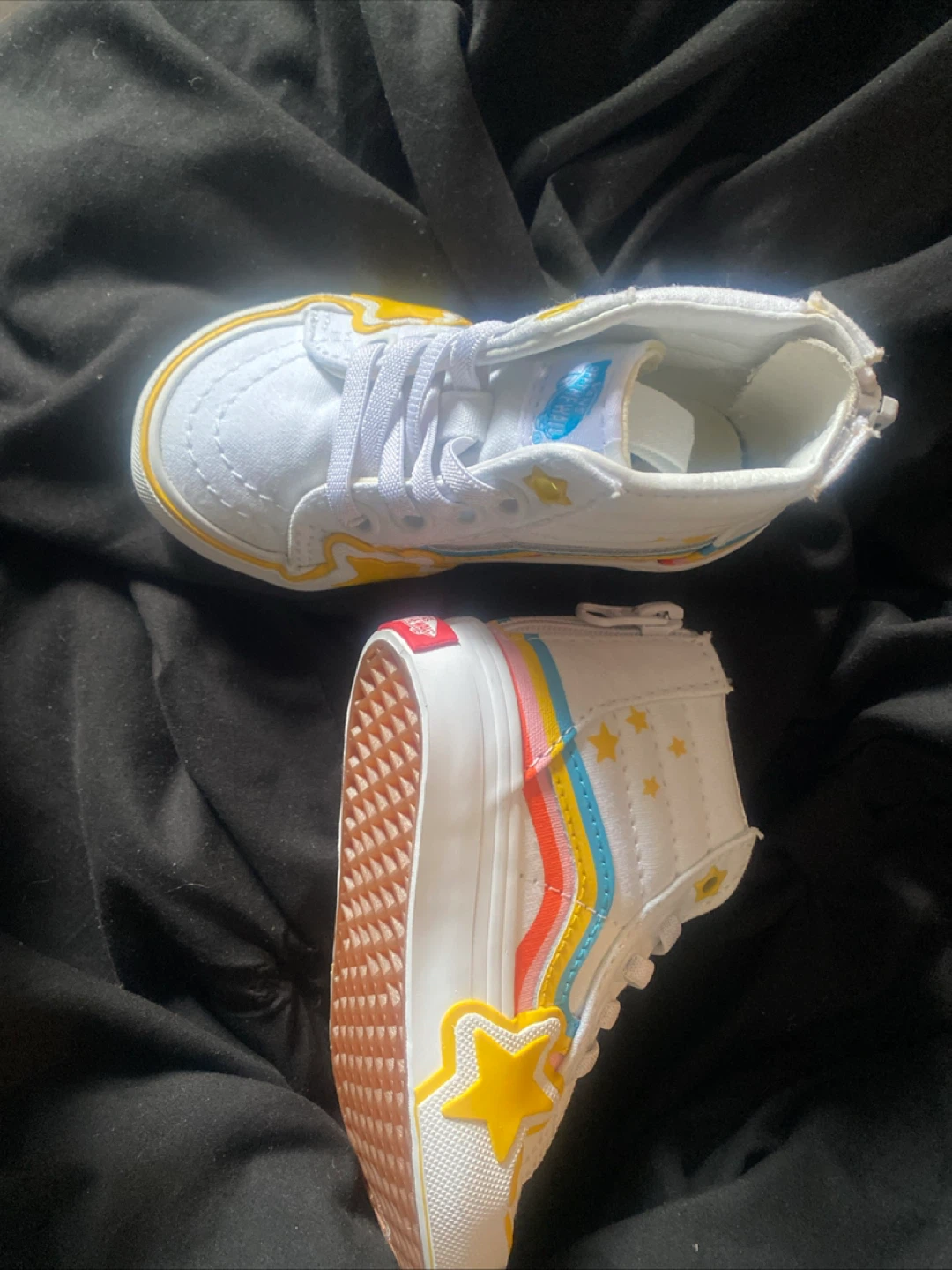 Vans Kids Sk8-Hi Zip Rainbow Star Sneakers - photo 5