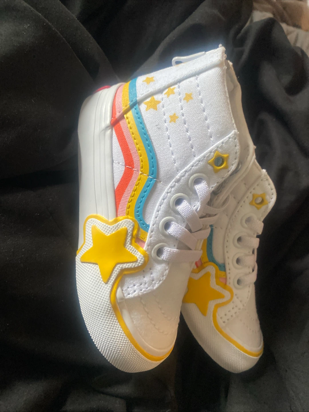 Vans Kids Sk8-Hi Zip Rainbow Star Sneakers - photo 2