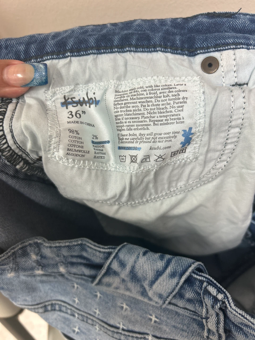 Ksubi 36" Distressed Denim Jeans - photo 3
