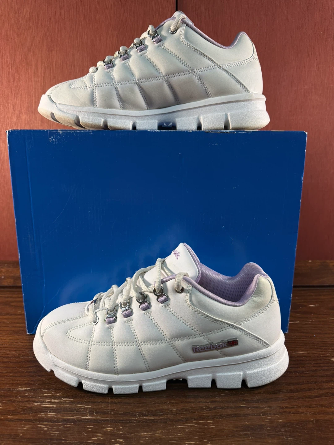 REEBOK Classics  Chunky Women’s Tennis Shoes White/Pink Sz US 8