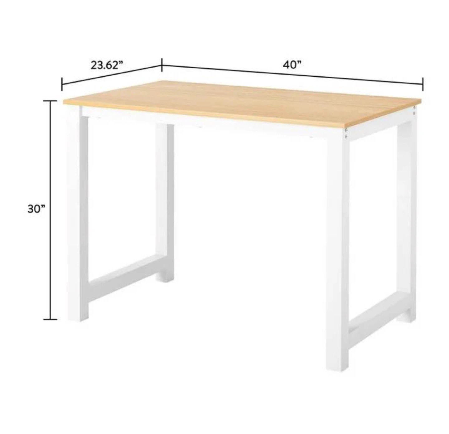Wood Top Desk with White Frame - photo 3