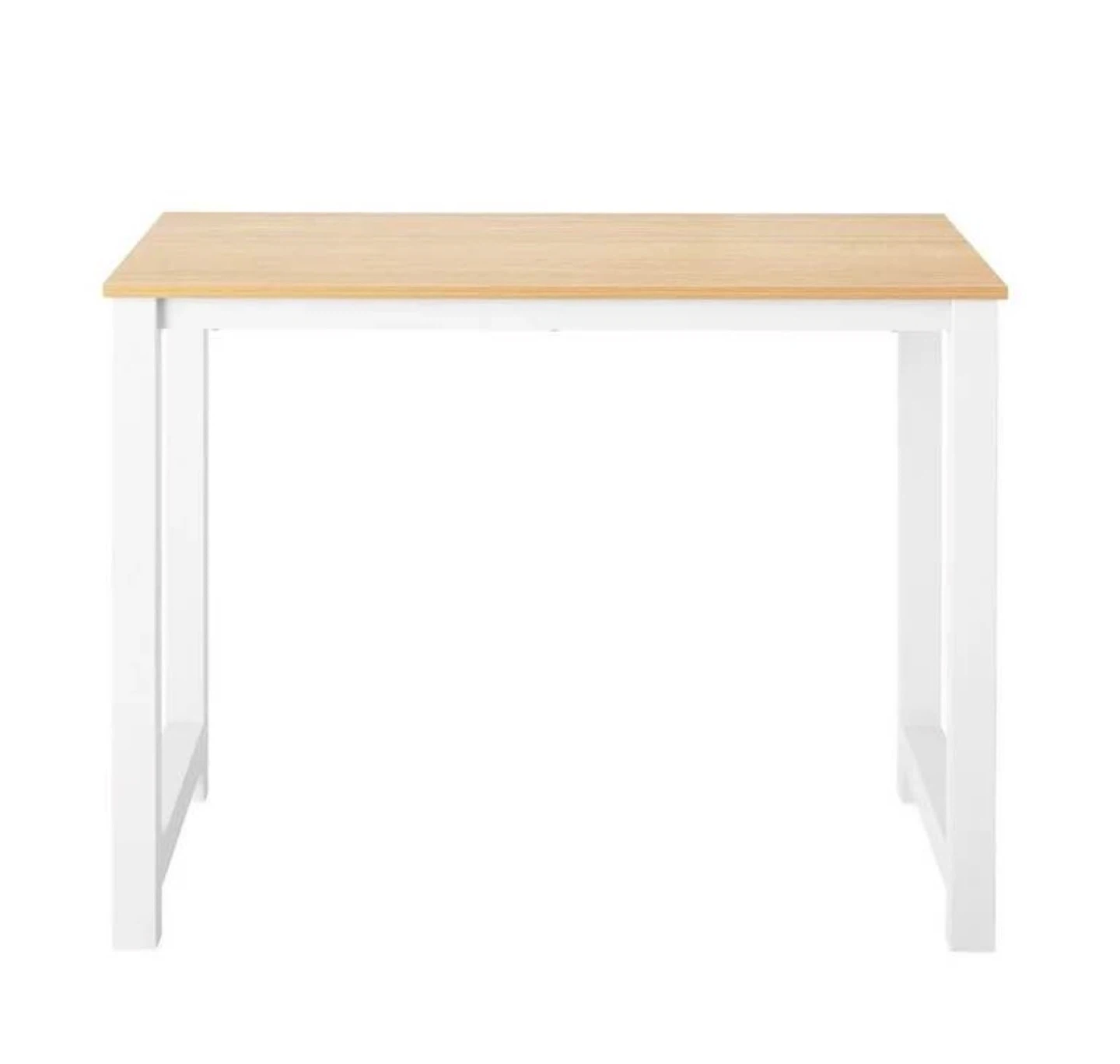 Wood Top Desk with White Frame - photo 2
