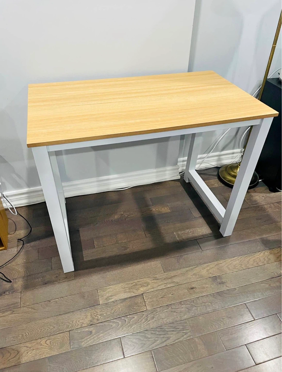 Wood Top Desk with White Frame - photo 5