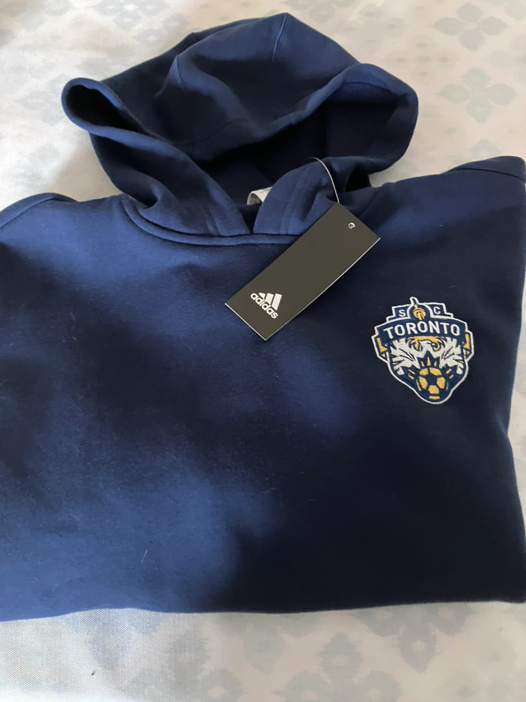 Adidas Y Fleece Hood Toronto Sweatshirt Size L Navy - photo 4