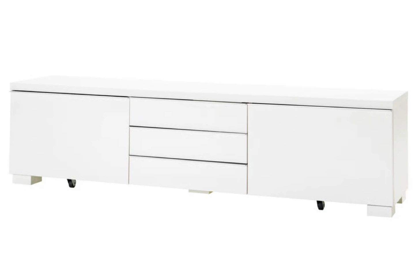White Entertainment Unit with Wall Shelf