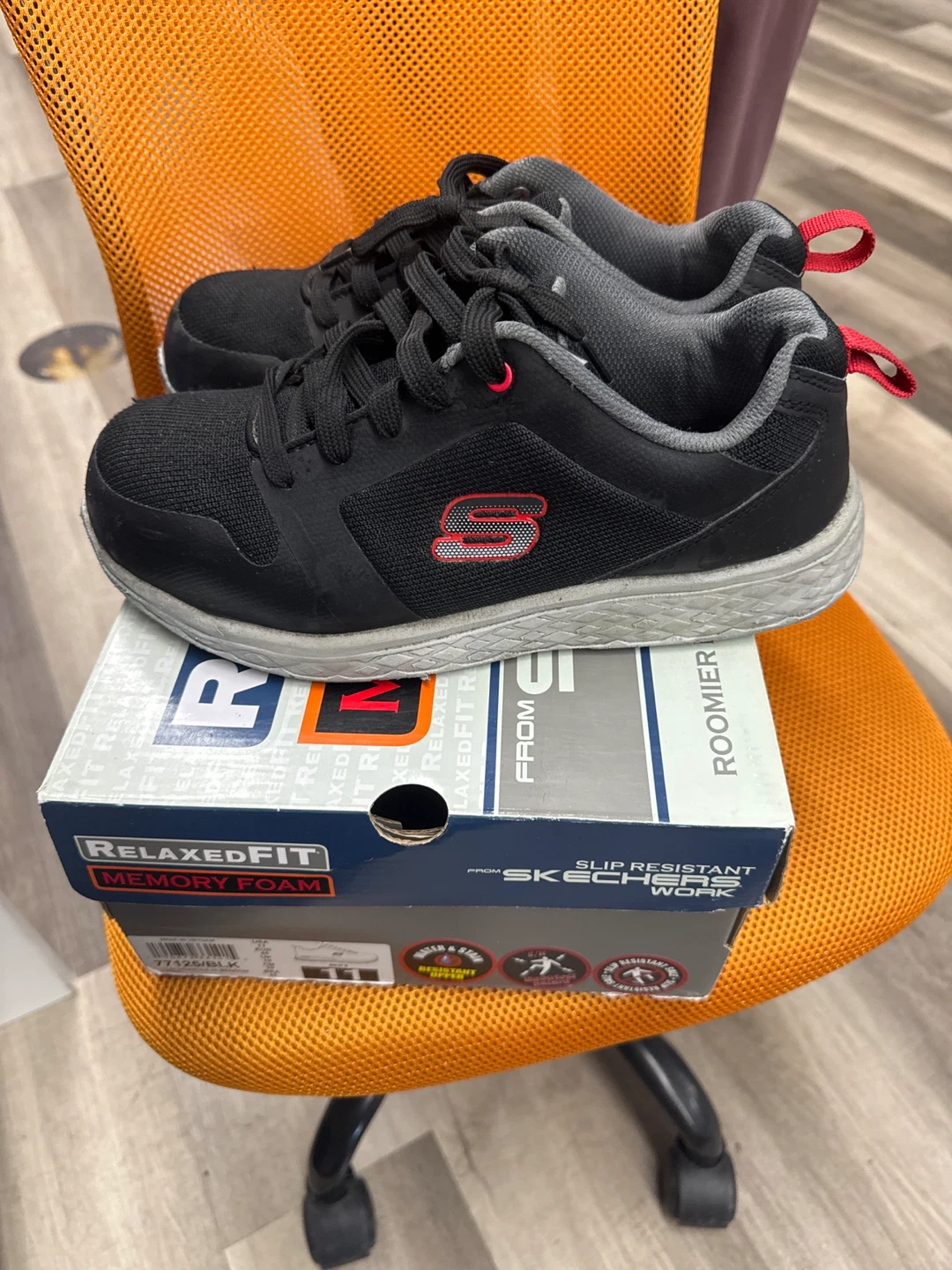 Skechers Work Relaxed Fit Memory Foam Slip Resistant Shoes