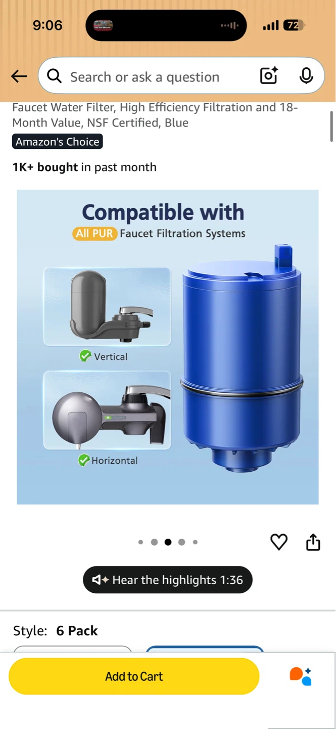 For Sale: [Water Filter Replacements for PUR - 5 Pack] - photo 4
