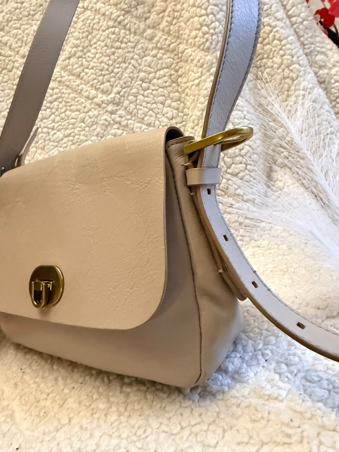 Fossil Leather Crossbody Purse - Beige - photo 3