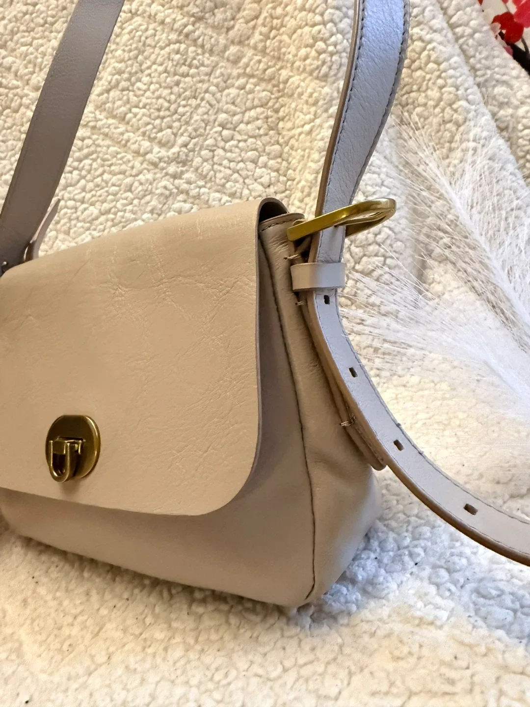 Fossil Leather Crossbody Purse - Beige - photo 3