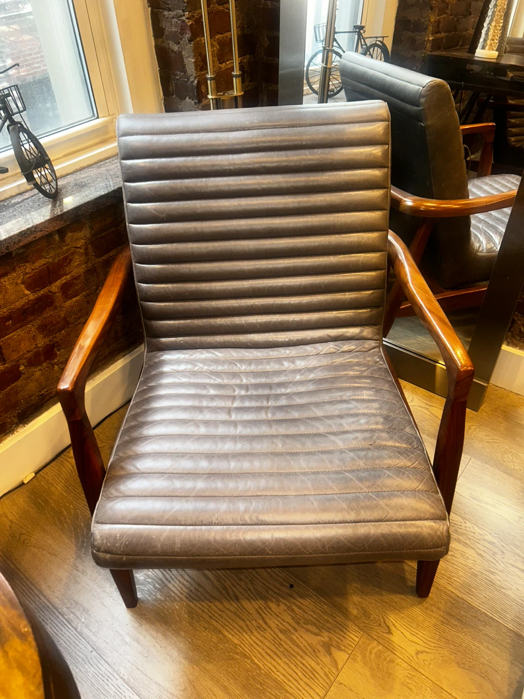 Set of 3 Room & Board Reynolds Leather Chairs - photo 3