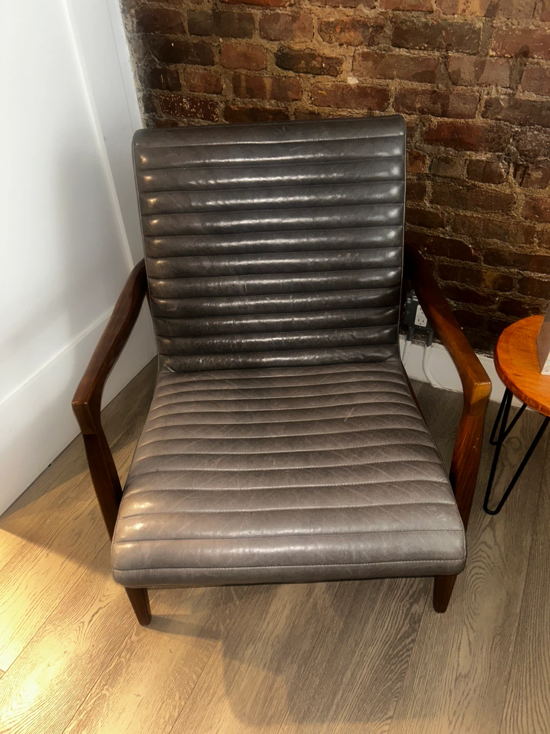 Set of 3 Room & Board Reynolds Leather Chairs