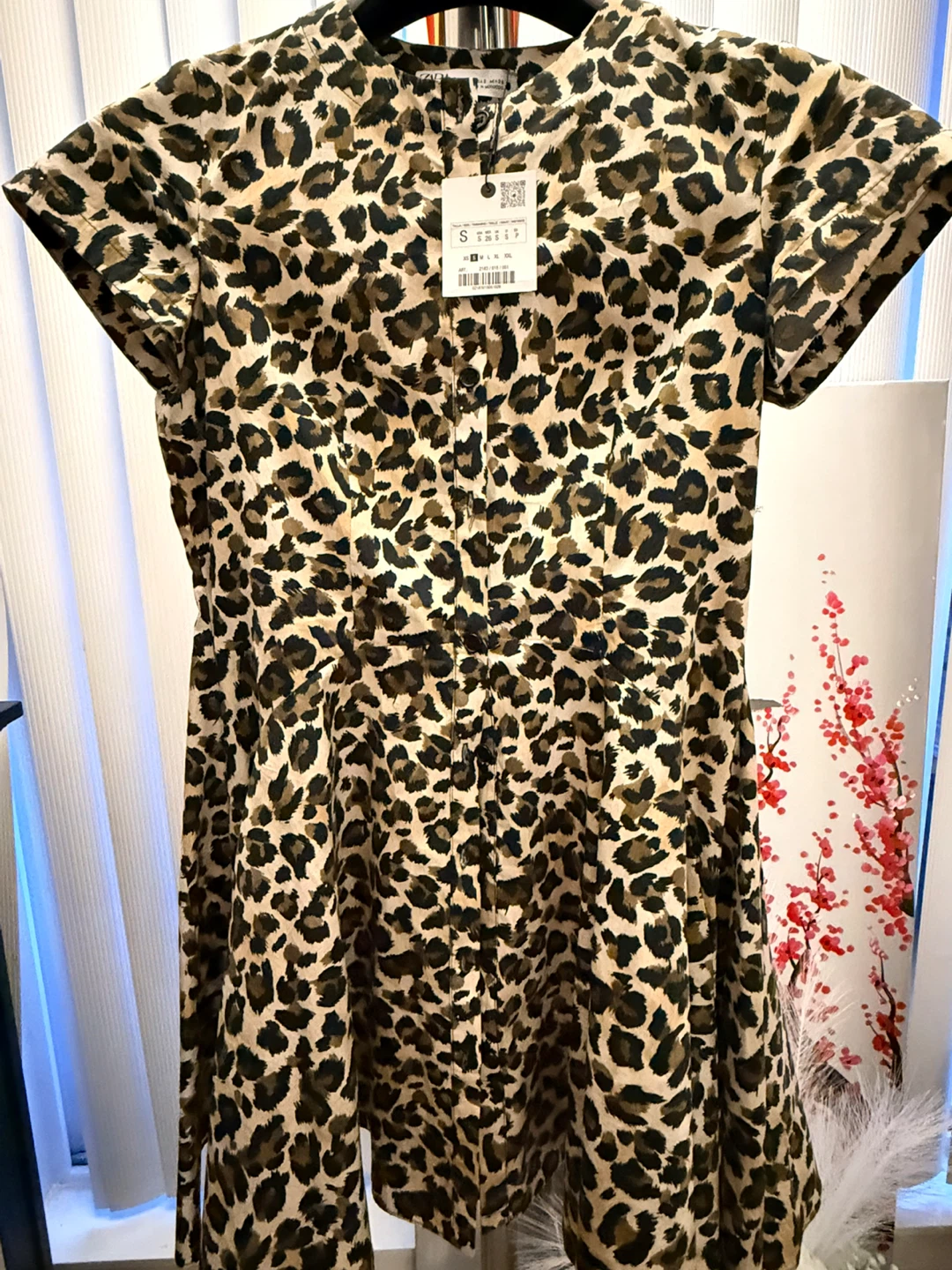 ZARA Leopard Print Mini Dress - Size S - photo 2