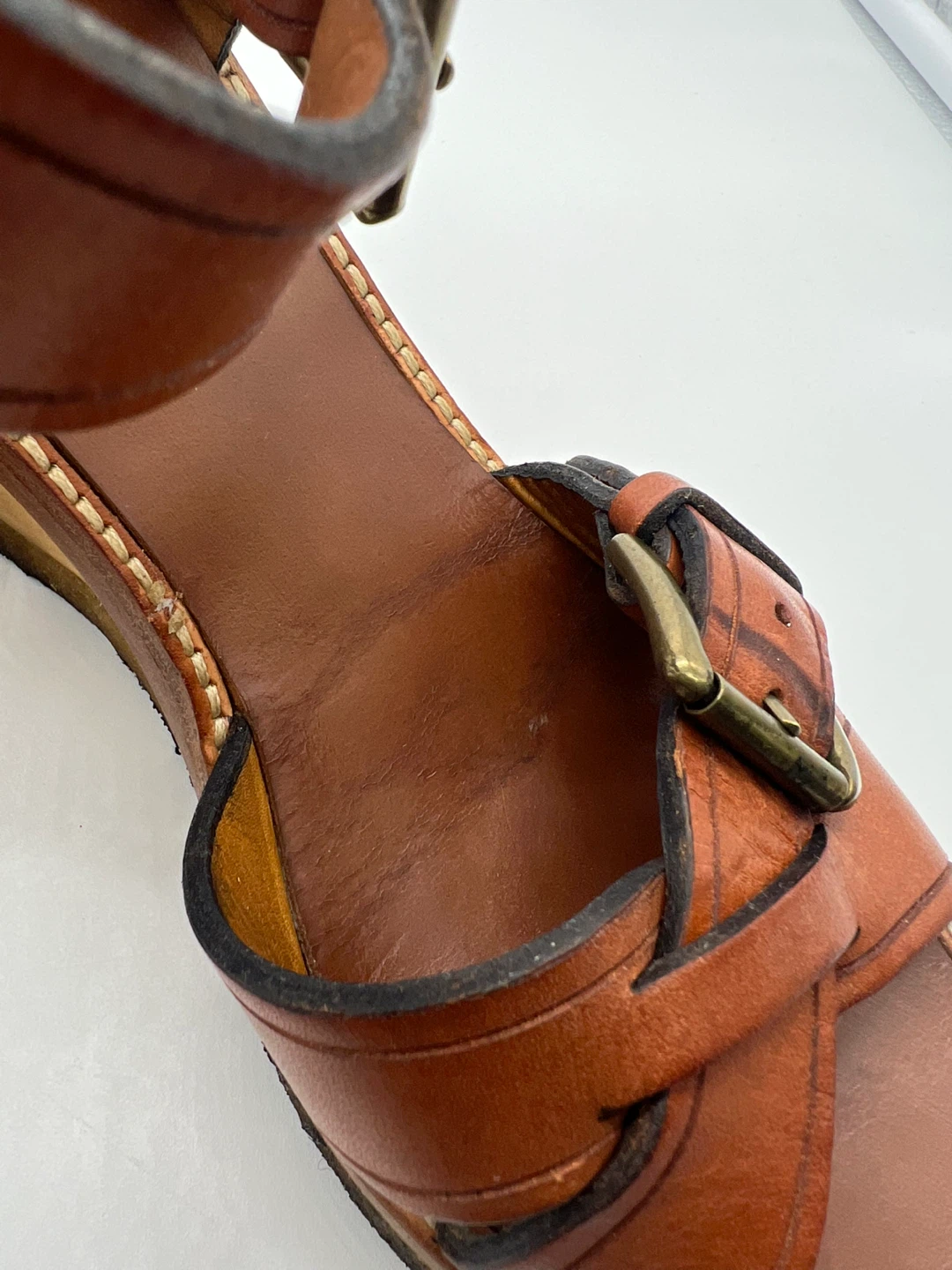 ISABEL MARANT Handy Brown Leather Wooden Wedge Sandals sz 36 - photo 5
