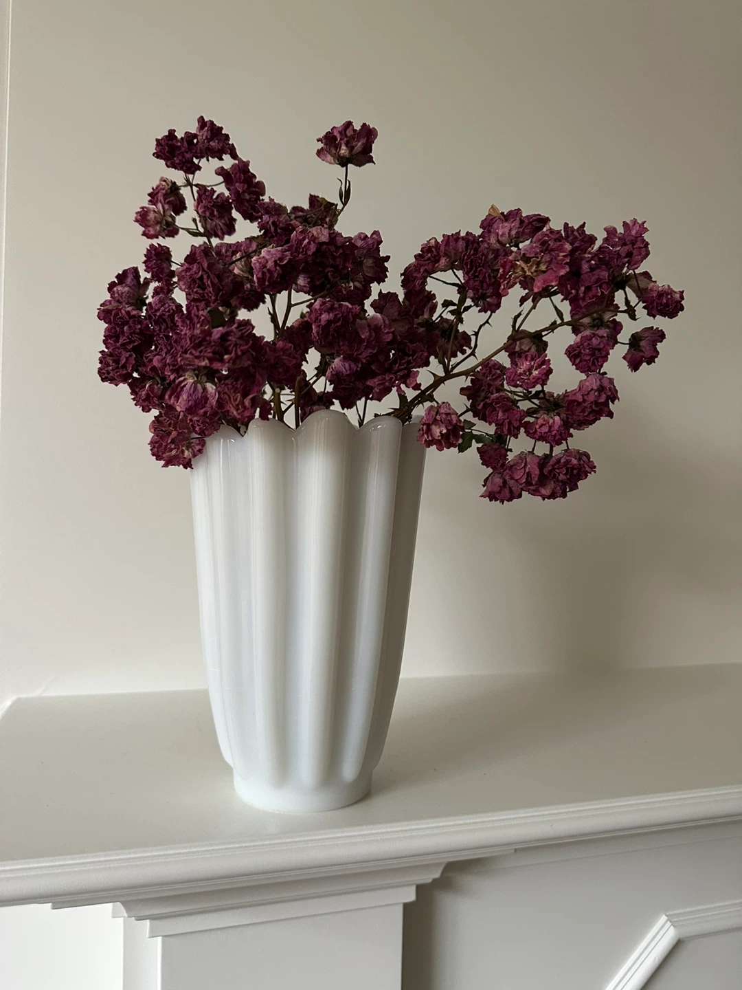 White Milk Glass Vase