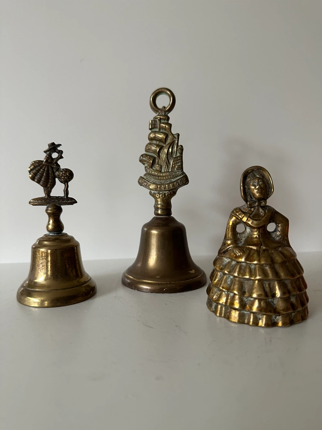 Set of 3 Brass Decorative Bells