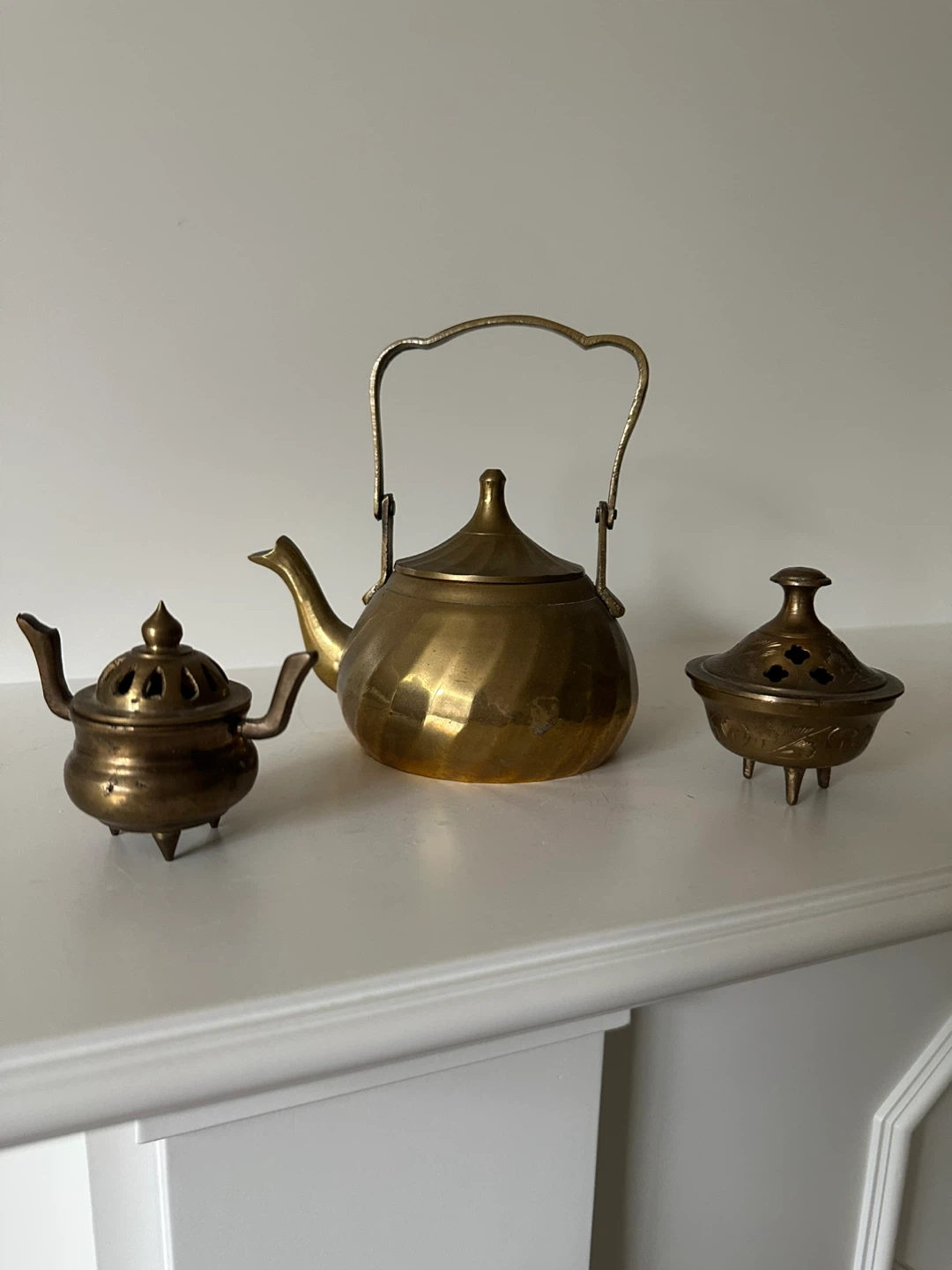 Brass Teapot and Incense Burners