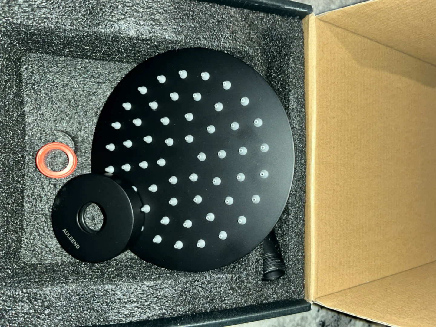 AULEEND Matte Black Rainfall Shower Head Set - photo 3