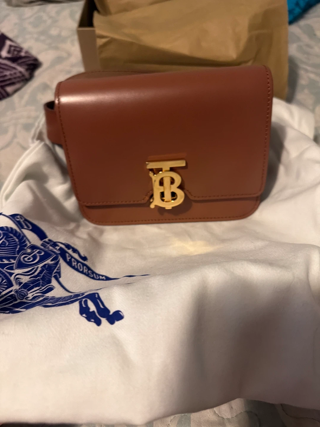 Burberry Leather Monogram Bag
