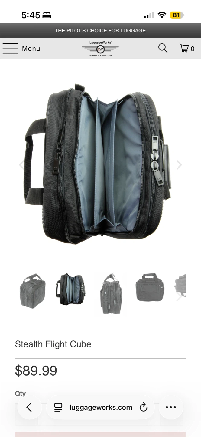 New LuggageWorks Stealth Flight Cube Bag - photo 4