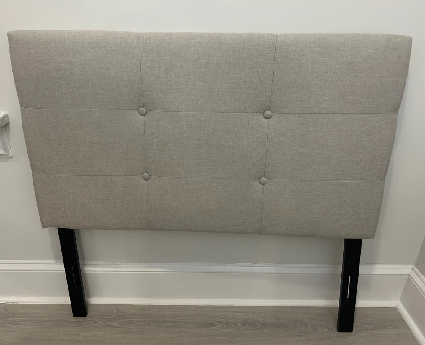 Twin headboard, bed frame, and mattress
