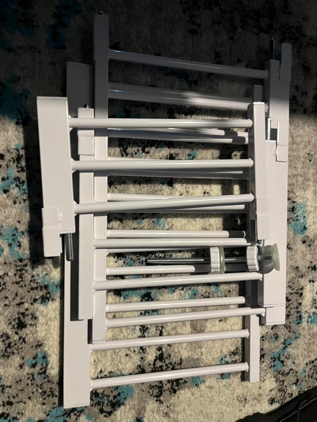 White Metal Pressure Mounted Baby Gate - photo 3
