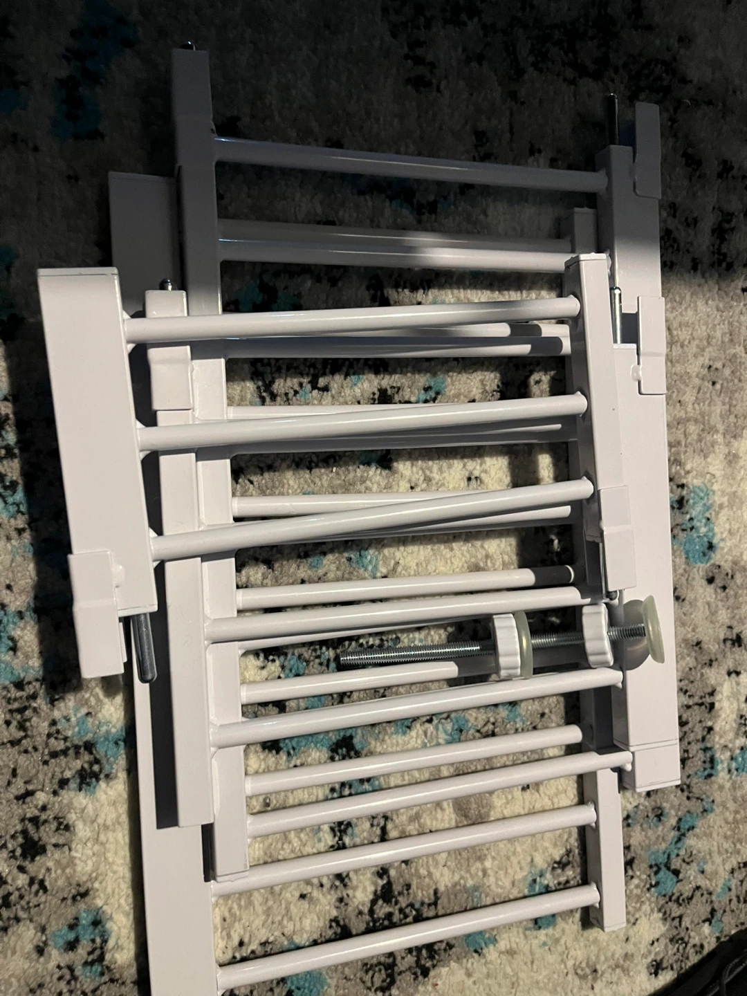 White Metal Pressure Mounted Baby Gate - photo 4