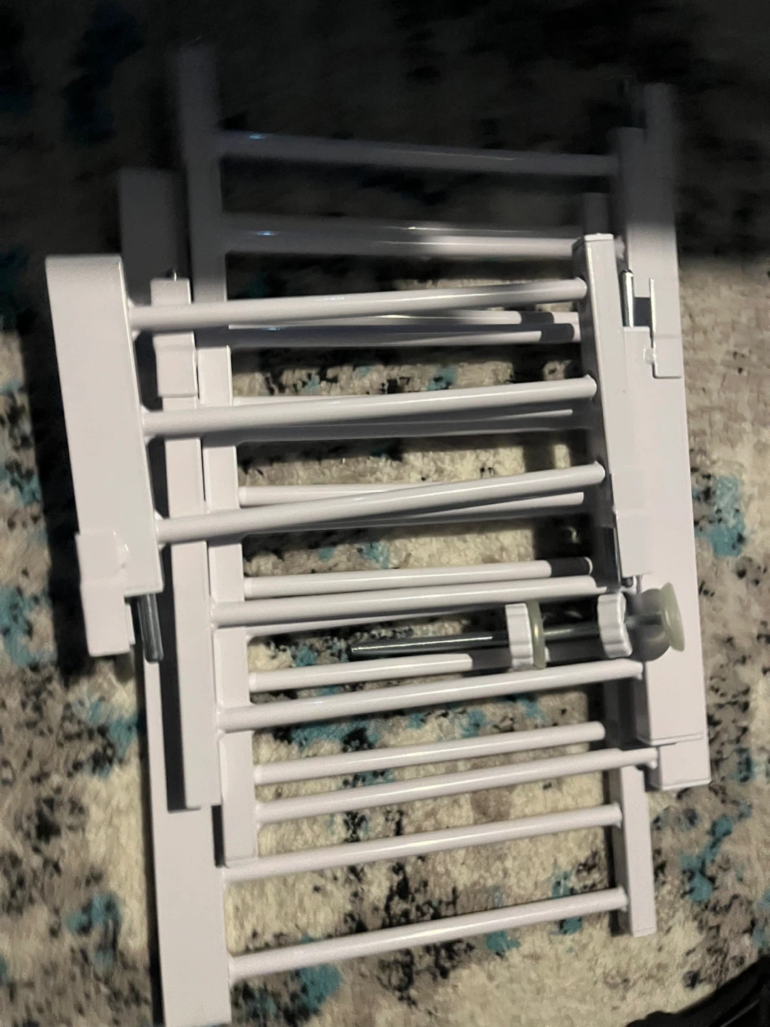 White Metal Pressure Mounted Baby Gate