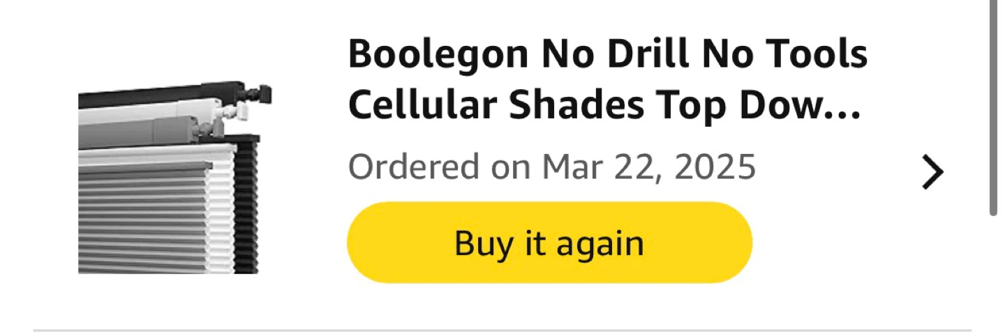 For Sale: [Boolegon No Drill Cellular Shades - 2 Panels] - photo 2