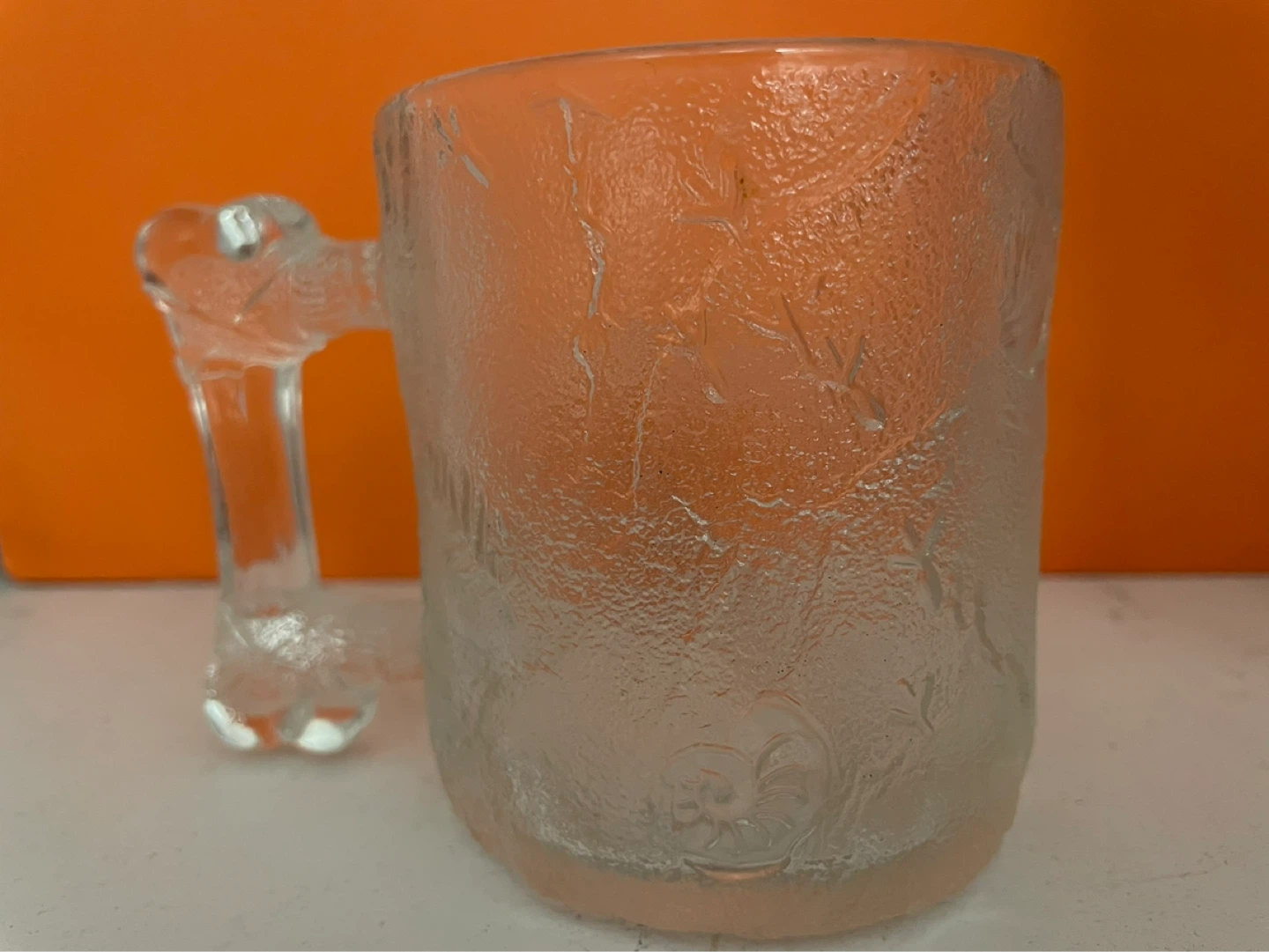 The Flintstones Clear Glass Mug McDonald's