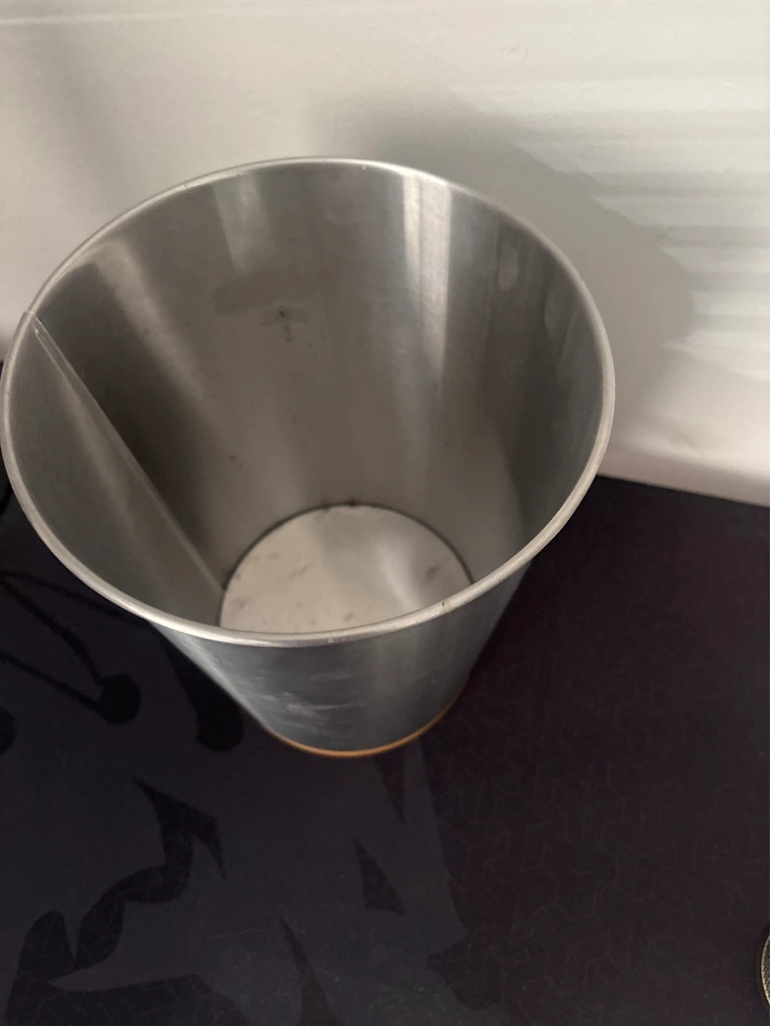 Stainless Steel Trash Can with Wood Base - photo 2