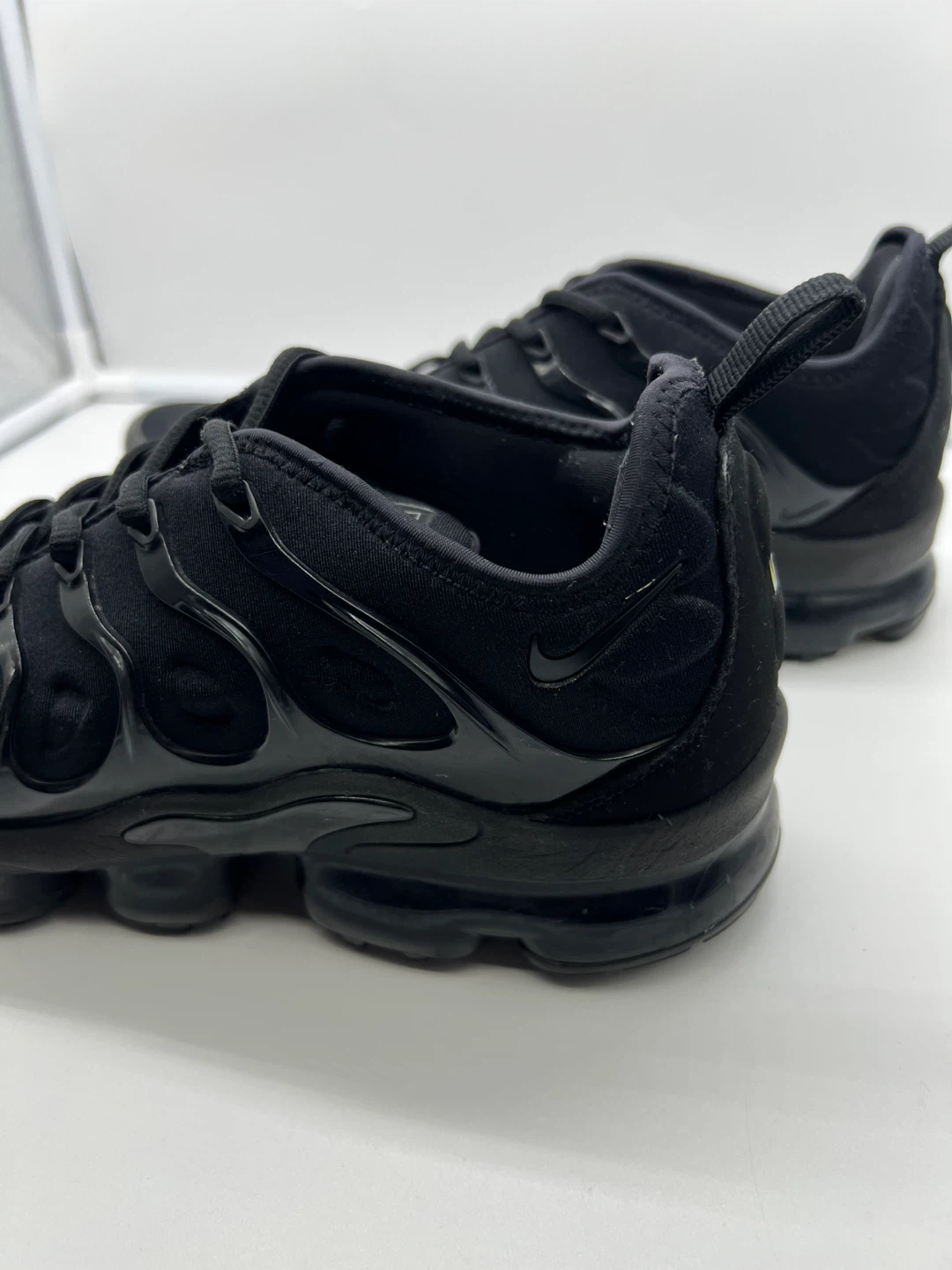 NIKE Air VaporMax Plus Triple Black Neoprene Sneakers 9 Men's - photo 5